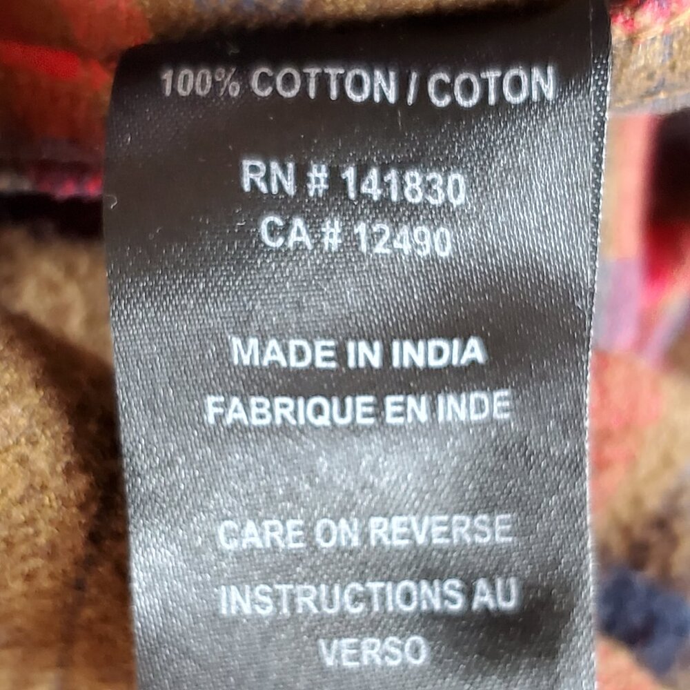 Dark Seas Division, Mens 100% Cotton, plaid, longsleeve, size Small - Picture 6 of 7